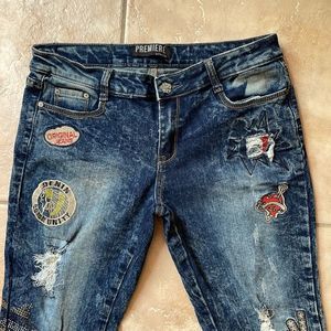 Premiere by rue 21 unique designed jeans 13/14